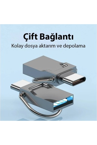 Ally 64gb Type-c Usb Otg Flash Bellek - Usb 2.0 100mb/s Flash Disk- 5775 Gri