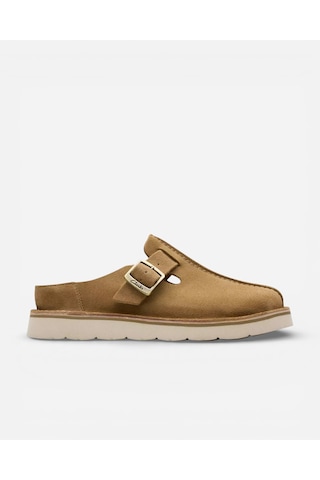 Clarks Solsbury Mule. Dark Sand Suede Kadın Bej Terlik 26184168