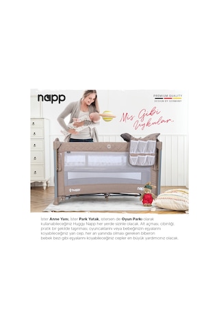 Huggy Napp 6in1 Anne Yanı Park Yatak Oyun Parkı + Yatak 70x120