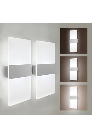 Fastbuy Dream011 Led Duvar Lambası - Modern Gümüş Mat, 3000k-6000k, Oturma-yatak Odası Gümüş