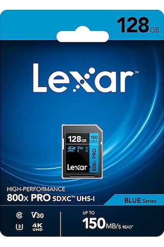 Lexar 128gb Lsd0800p128g-bnnng Sd Professional 800x Pro Sdxc Uhs-ı Kart Up To 150mb/s Okuma Hafıza Kartı