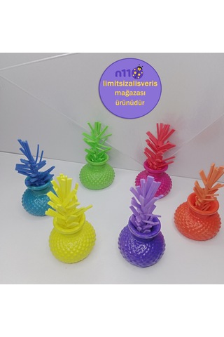 6 Adet Dekoratif Obje Minik Vazo Takımı Makaran Renkler Çok Renkli