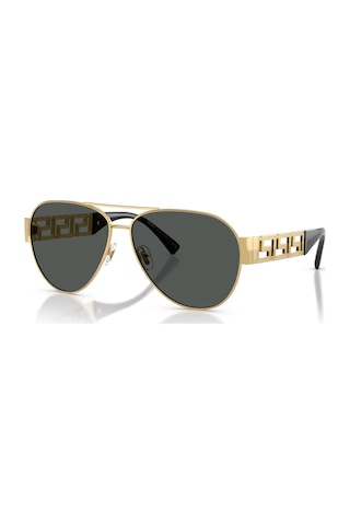 Versace Ve 2289 100287 61 Erkek Pilot Gold Metal Güneş Gözlüğü Altın