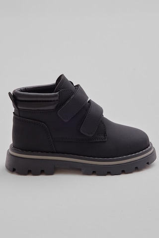 Tonny Black Kalın Termo Taban Sıcak Astarlı Çift Cırtlı Çocuk Unisex Siyah Siyah Bot Tbrzn010 Siyah Siyah