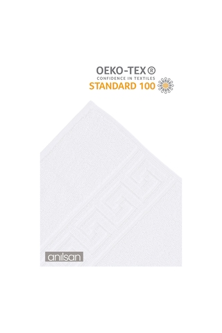 6'lı Greek Gri-beyaz El Havlusu - 50x90 Cm, 225 Gr, %100 Pamuk, Spa Ve Otel Havlusu Gri-Beyaz