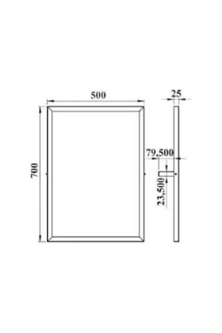 Paslanmaz Çerçeveli Ayarlanabilir Kulplu Engelli Aynası Gri
