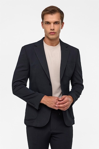 Süvari Siyah Slim Fit Düz 6 Drop Spor Takım Elbise