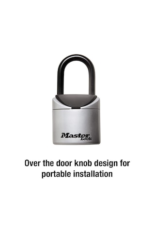 Master Lock Kilit Kutusu, Kendi Kombinasyonunuzu Ayarlayın Taşınabilir Anahtar Kasası, 2-3/4 İnç. Geniş, 5406d, Siyah, Gri