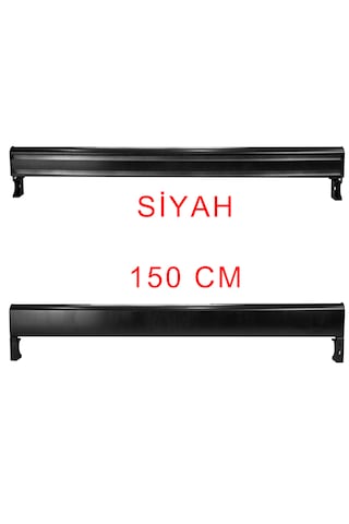 Siyah Dekoratif Perde Alüminyum Dekoratif Ray Kornişi 150 Cm