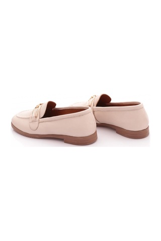 Dgn 08 Kadin Tokali Loafer Ayakkabi Krem