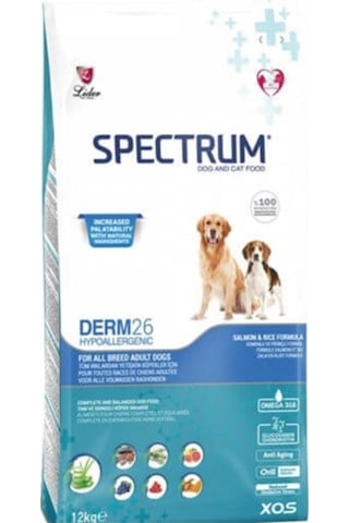 Spectrum Derm 26 Hypo-allergenic Deri Hassasiyeti İçin Somonlu Yetişkin Köpek Maması 12 KG