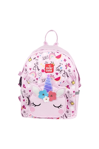 Supercute Two İn One Sırt Çantası - Unicorn - Pembe