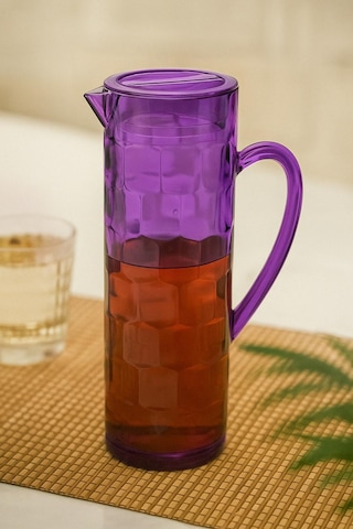 Akrilik Allegra 1,5 Lt Mor Sürahi Buzdolabı Kapak Rafına Sığar