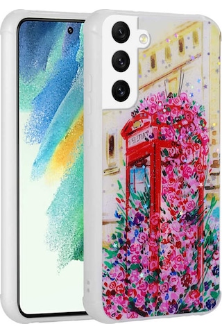 Goocamp Galaxy S21 Fe Uyumlu Simli Desenli Kamera Korumalı Parlak Popy Kılıf-kulübe Kulübe