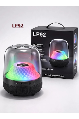 Rgb Işıklı Bluetooth Hoparlör Dekoratif Led Kablosuz Taşınabilir Hoparlör