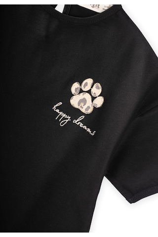 Cigit Desenli Şortlu T-shirt Takım 1-7 Yaş Siyah