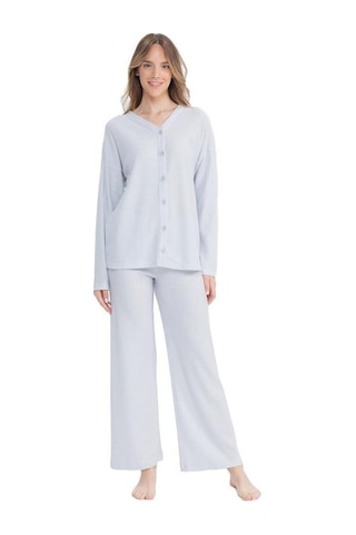 U.S. Polo Assn. U.s Polo 17097 Önden Düğmeli Pijama Takım 001