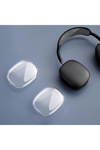Airpods Max Tpu Kablosuz Kulaklıklar İçin 2'li Yumuşak Şeffaf Koruma Paketi