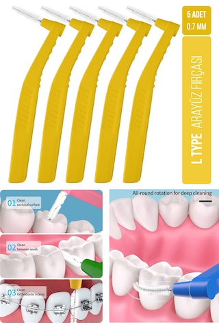 Oral White Arayüz Fırçası Sarı 0.7 Mm Cleaning Pro 5 Adet