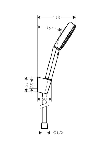 Hg Pulsıfy Select S Askılı Duş Seti 105 3jet Satin Siyah Relaxatıon 160cm Hortum İle Siyah