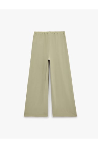 Koton Aerobin Kumaş Loose Fit Cepli Geniş Paça Pantolon Ada Çayı 6sak40233pw Açık Yeşil