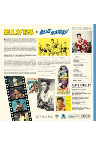 Elvis Presley - Blue Hawaii +1 Bonus Track - Limited Edition In Transparent Blue Vinyl. - Plak