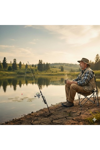 Olta Kamış Ayağı - Paslanmaz Çelik - Fishack - Siyah