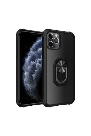 Apple Uyumlu iPhone 11 Pro Kılıf Mola Kenar Köşe Ve Yüzük Kısımları Renkli