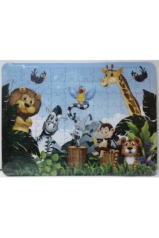 Aslan Kral Ve Arkadaşları Eğitici Puzzle 80 Parça 39X29 Cm