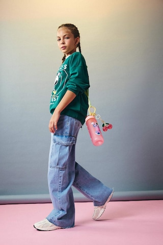 Defacto Kız Çocuk Wide Leg Kargo Geniş Paça Jean Pantolon E5878a825aunm39 Mavi