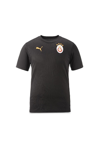 Galatasaray Lisanslı Sıfır Yaka Siyah A Takım Antrenman T-shirt Siyah - Kırmızı