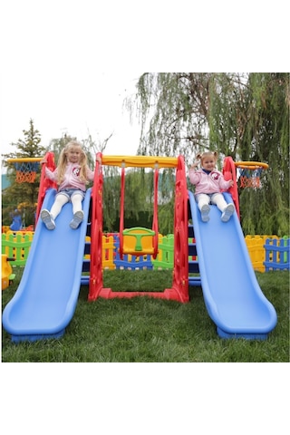 Sevimli Teddy Kaydıraklı Salıncak Set C Çoklu Renk