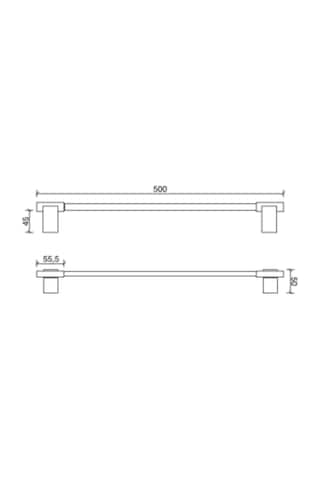 Tema Banyo Premium Uzun Havluluk 50Cm 71005 Krom