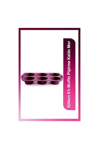 Tupperware Silikon 6'lı Muffin Pişirme Kalıbı Mor