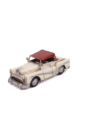 T.concept Dekoratif Dayanıklı Metal Nostaljik Araba Beyaz 0604e-112ss