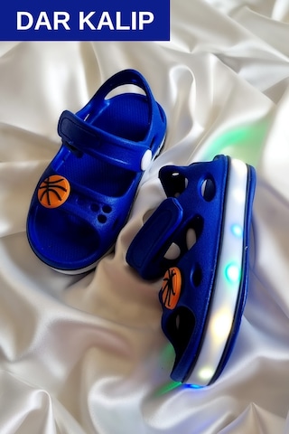 Akınal Bella Işıklı Çocuk Sandalet E274-mavi Mavi