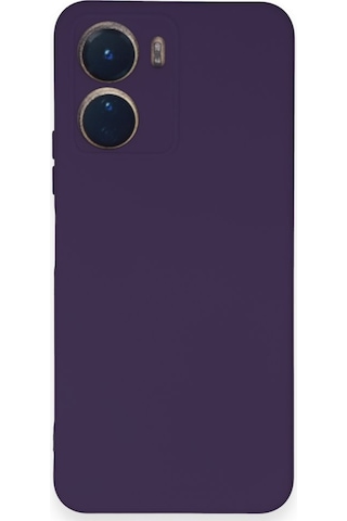 Vivo Y16 İçi Kadife Kaplı Esnek Silikon Kapak Ryc/ Nano Lansman Mor