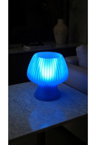 Akordeon Tasarım Masa Lambası - 3d Pleated Doku Dekoratif Gece Lambası Modern Ev Hediyesi Aydınlatma Mavi