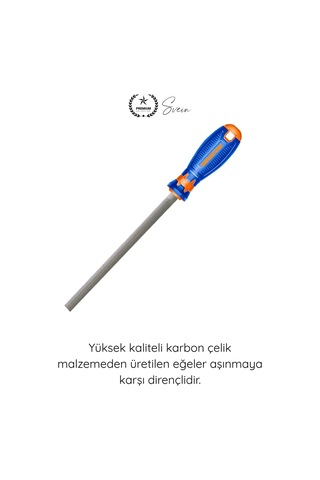 Eğeseti 3 Parça Ahşap Eğe Seti 200 Mm Orta Pürüzlü Düz Yarım Yuvarlak Yuvarlak Törpü Ergonomik Sap