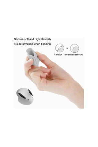 Sones 2 Adet / Takım Tavşan Çocukları Çarpma Önleyici Silikon Köşe Koruyucu Masa Köşe Koruyucu Kılıf Kırmızı