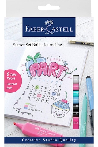Faber-castell 267125 - Başlangıç Seti Bullet Journaling, 9 Parçal Çok Renkli