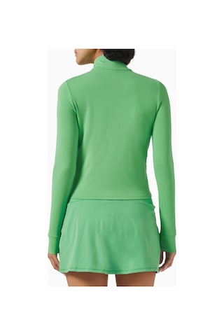Vuori Studio Half-zip Crop Top, Stretch Knit Spor Ve Şık Üst Yeşil