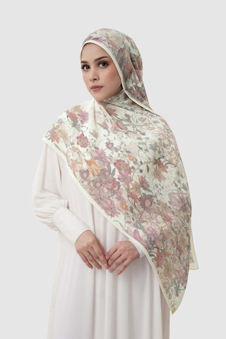 Buttonscarves Dubai Piliseli Şal - Vanilla Bej