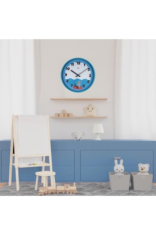 Klik Slim Deniz Çocuk Odası Duvar Saati Çok Renkli