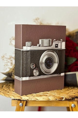 Rabsev Fotoğraf Albümü 10x15cm 200 Fotoğraf Kapasiteli Renkli Kamera Desenli Anı Albümü