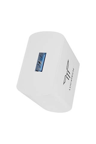 Lucatech Lc-102 Boost Serisi 12w / 2.4a Akıllı Voltaj Algılamalı Tekli Usb Duvar Şarj Cihazı Adaptör Beyaz