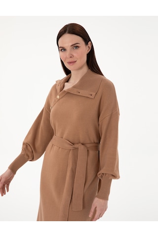 Pierre Cardin Kadın Camel Elbise Triko 50290559-vr015 Camel