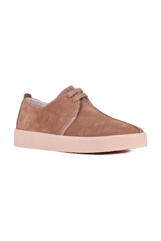 Shoetyle - Vizon Hakiki Süet Bağcıklı Erkek Günlük Ayakkabı 666-21-1246 Vizon