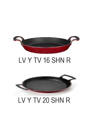 Lava 2 Parça Kırmızı Yuvarlak Sahan Seti