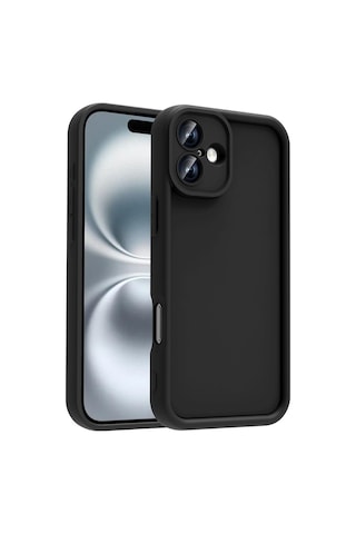 Mobilefix Iphone Uyumlu 16 Plus Kılıf Kamera Korumalı Ananas Kapak - Siyah Siyah